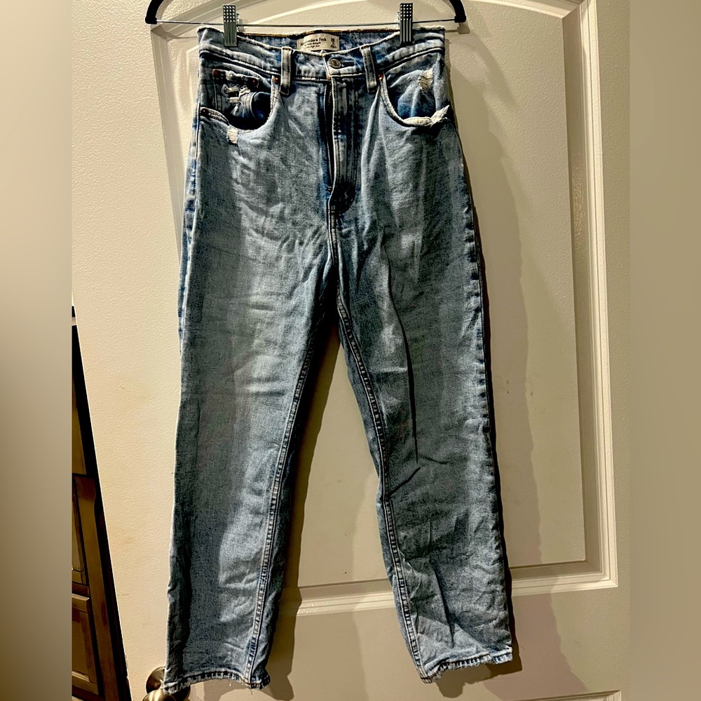 Abercrombie & Fitch The Ankle Straight Ultra High Rise jeans
